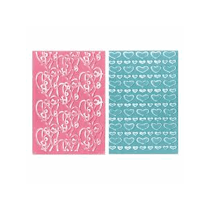 Textured Impressions Embossing Folders 2PK - Love Set #4 by