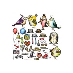 Framelits Die Set 51PK Mini Bird Crazy & Things by Tim Holtz