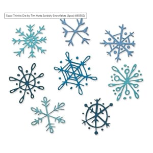 Sizzix Thinlits Die by Tim Holtz Scribbly Snowflakes (8pcs)