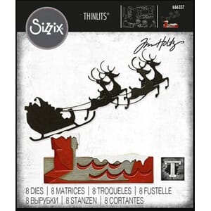 Sizzix Thinlits Die by Tim Holtz Reindeer Sleigh (8pcs) (666