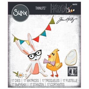 Sizzix Thinlits Die by Tim Holtz Vault Bunny + Chick (17pcs)