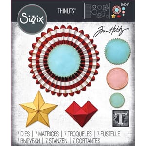 Sizzix Thinlits Die by Tim Holtz Vault Rosettes (6pcs) (6665
