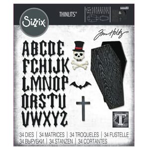 Sizzix Thinlits Die by Tim Holtz Vault Coffin Box (34pcs) (6