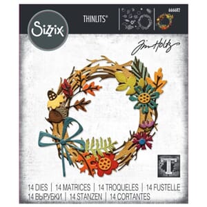 Sizzix Thinlits Die by Tim Holtz Vault Foliage Wreath (14pcs