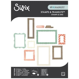 Sizzix Clear Stamps w/Framelits Die by 49 & Markets Build-A-