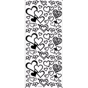 stickers - Hjerter - Sølv