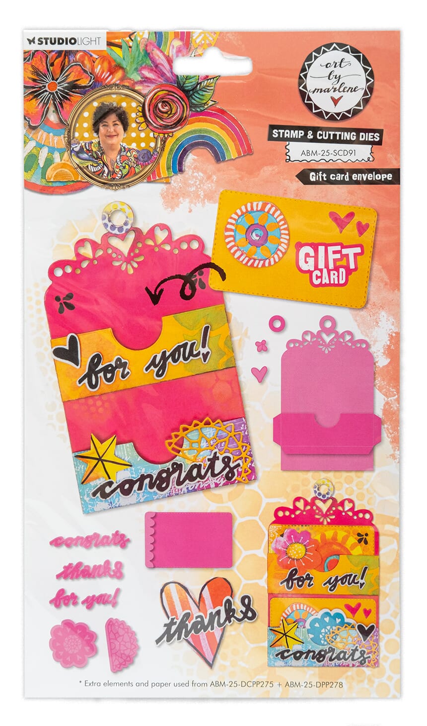 ABM Stamp and Cutting dies Gift card envelope Art By Marlene - HOBBYLAGERET