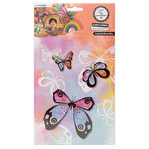 ABM Clear Stamp Layered butterflies Art By Marlene 148x210x3