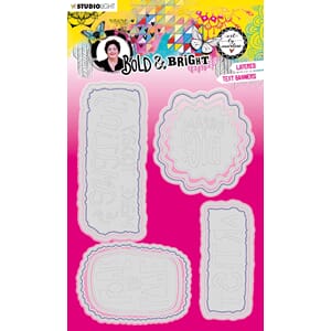 ABM Cutting Die Layered tekst banners Bold & Bright 100x160x