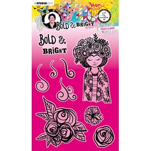 ABM Clear Stamp Fridas flowers Bold & Bright 148x210x3mm 9