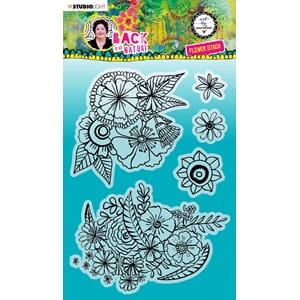 ABM Clear Stamp Flower Stack Back To Nature 148x210x3mm 5 PC