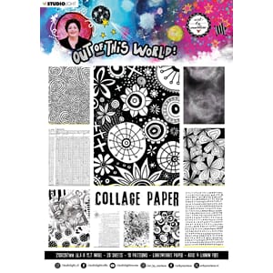 ABM Collage Paper Pattern Paper Back & White Out Of This Wor