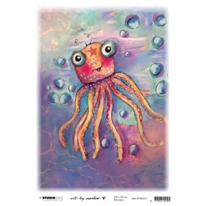 ABM Rice Paper Whimsy water friend So-Fish-Ticated 200x276mm