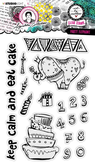 ABM Clear Stamp Party Elephant Signature Col SL-ABM-SI-STAMP507.jpg