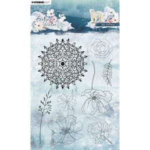 SL Clear Stamp Icy florals Artic Winter 99x139x3mm 8 PC nr.5