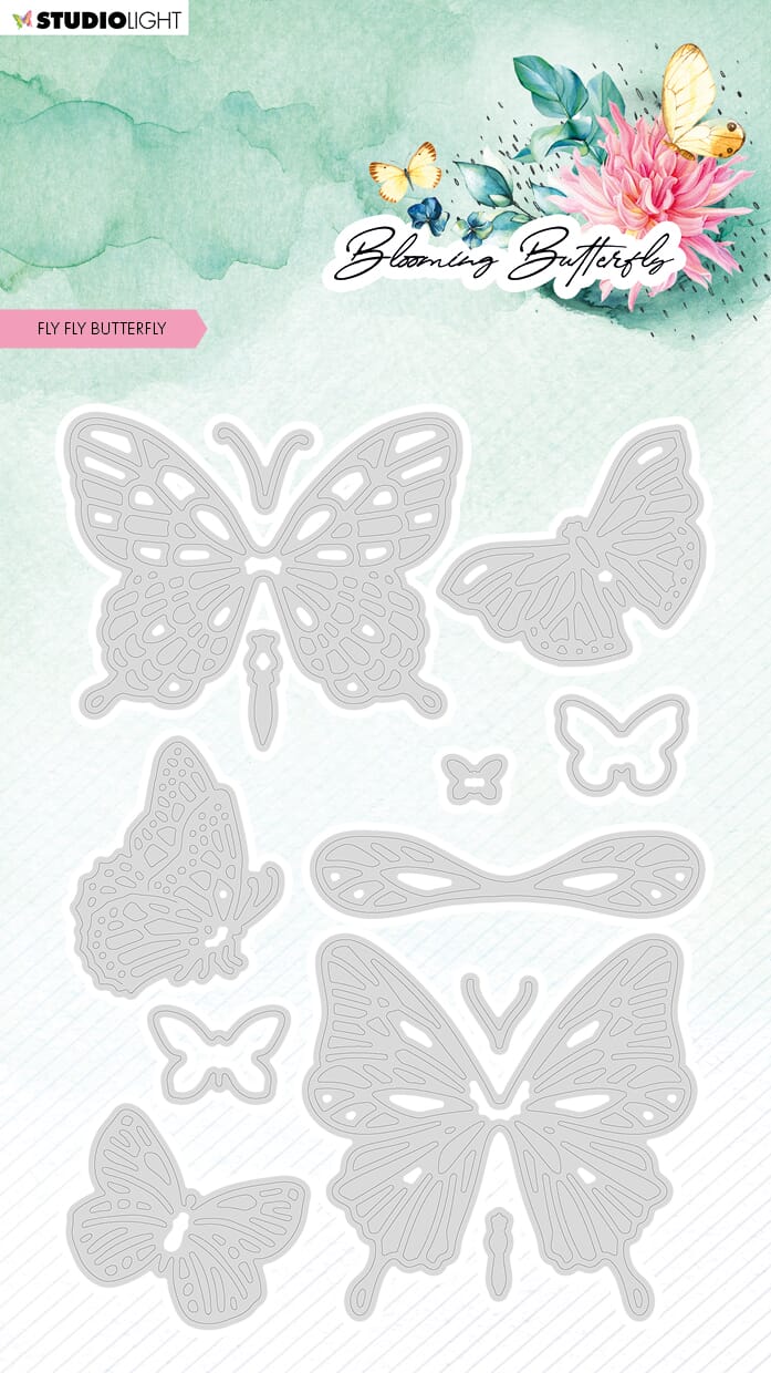 SL Cutting Die Fly fly butterfly Blooming Butterfly 96x138x1 - HOBBYLAGERET