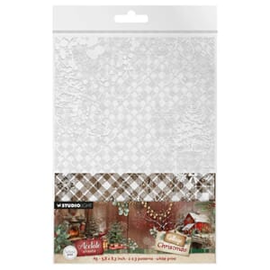 Studio Light Cottage Christmas A5 Acetate Sheets Plaid & Sno