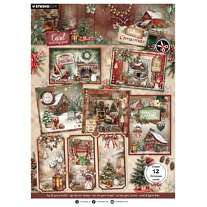 Studio Light Cottage Christmas A4 Card Making Pad for Creati