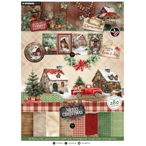 Studio Light Cottage Christmas A4 Die-Cut Designer Paper Pad