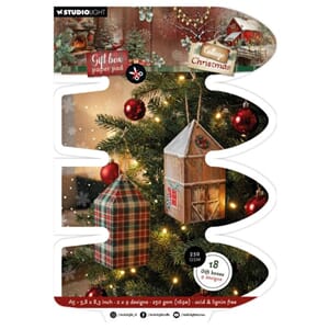 Studio Light Cottage Christmas A5 Gift Box Paper Pad House B