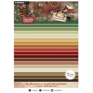 Studio Light Cottage Christmas A5 Paper Pad Unicolor (SL-CC-