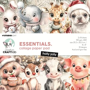 Creative Craftlab Holly Jolly Essentials Collage Paper Pad (