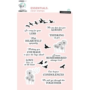 CCL Clear Stamp EN Condolences Essentials  199x132x3mm 15 PC