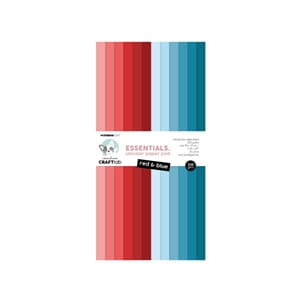 "Creative Craftlab Red & Blue Essentials Unicolor Paper Pad