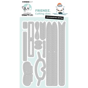 CCL Cutting Die Accessoires skiing Friendz 128x85x1mm 11 PC