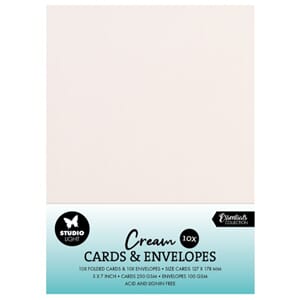 Studio Light Cards & Envelopes 5x7 Inch Cream (10/10pcs) (SL