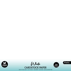 Studio Light White 12x12 Inch Cardstock Paper (10pcs) (SL-CO