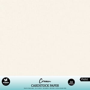 Studio Light Cream 12x12 Inch Cardstock Paper (10pcs) (SL-CO
