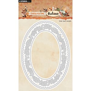 SL Cutting Dies  Oval leaf wreath Everlasting Autumn 105x148
