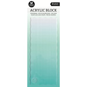 SL Acrylic stamp block for clear and cling stamps with grid