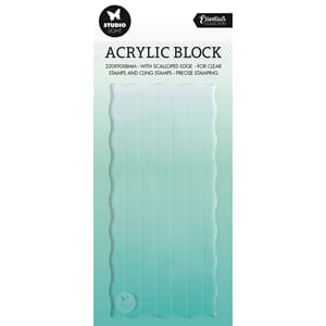 SL Acrylic stamp block for clear and cling stamps with grid