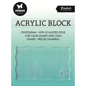 SL Acrylic stamp block for clear and cling stamps with grid