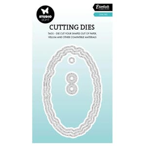 Studio Light Torn Edge Cutting Die Oval Tag (SL-ES-CD1091)