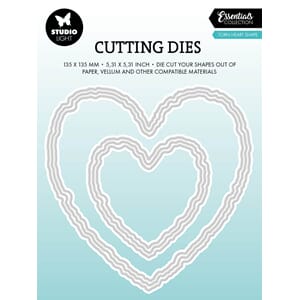 Studio Light Torn Edge Cutting Die Torn Heart Shape (SL-ES-C