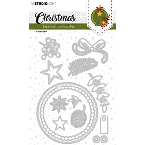 SL Cutting Dies Christmas Circle label Essentials 100x146x1m