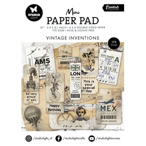 Studio Light Vintage Inventions A7 Essentials Mini Paper Pad