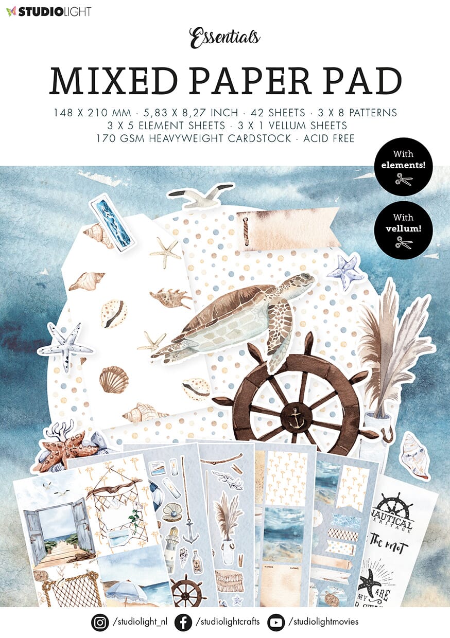SL Mixed Paper Pad Pattern paper Essentials 148x210x9mm 42 S - HOBBYLAGERET