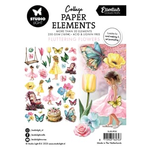 Studio Light Fluttering Flowers Collage Paper Elements (SL-E