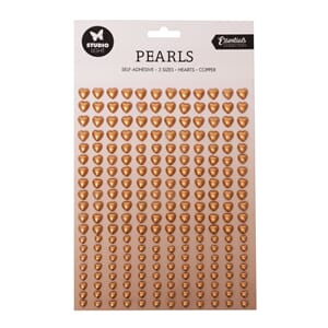 SL Self-adhesive Pearls Copper hearts Essentials 140x230x4mm