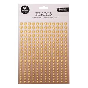 SL Self-adhesive Pearls Gold hearts Essentials 140x230x4mm 2