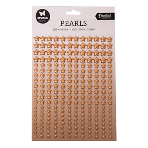 SL Self-adhesive Pearls Copper stars Essentials 140x230x4mm