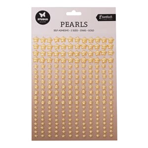 SL Self-adhesive Pearls Gold stars Essentials 140x230x4mm 24