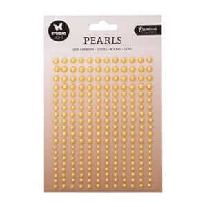 SL Self-adhesive Pearls Gold pearls Essentials 105x160x4mm 2