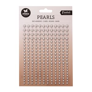SL Self-adhesive Pearls Silver pearls Essentials 105x160x4mm