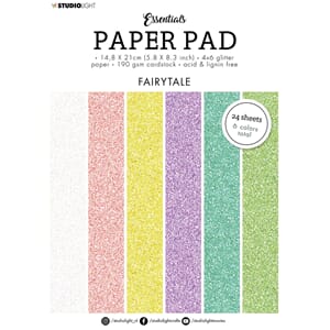 SL Paper Pad Glitter paper Fairytale Essentials 148x210x9mm