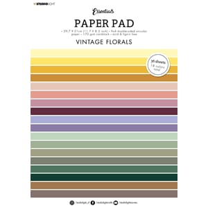 SL Paper Pad Double sided Unicolor Vintage Florals Essential